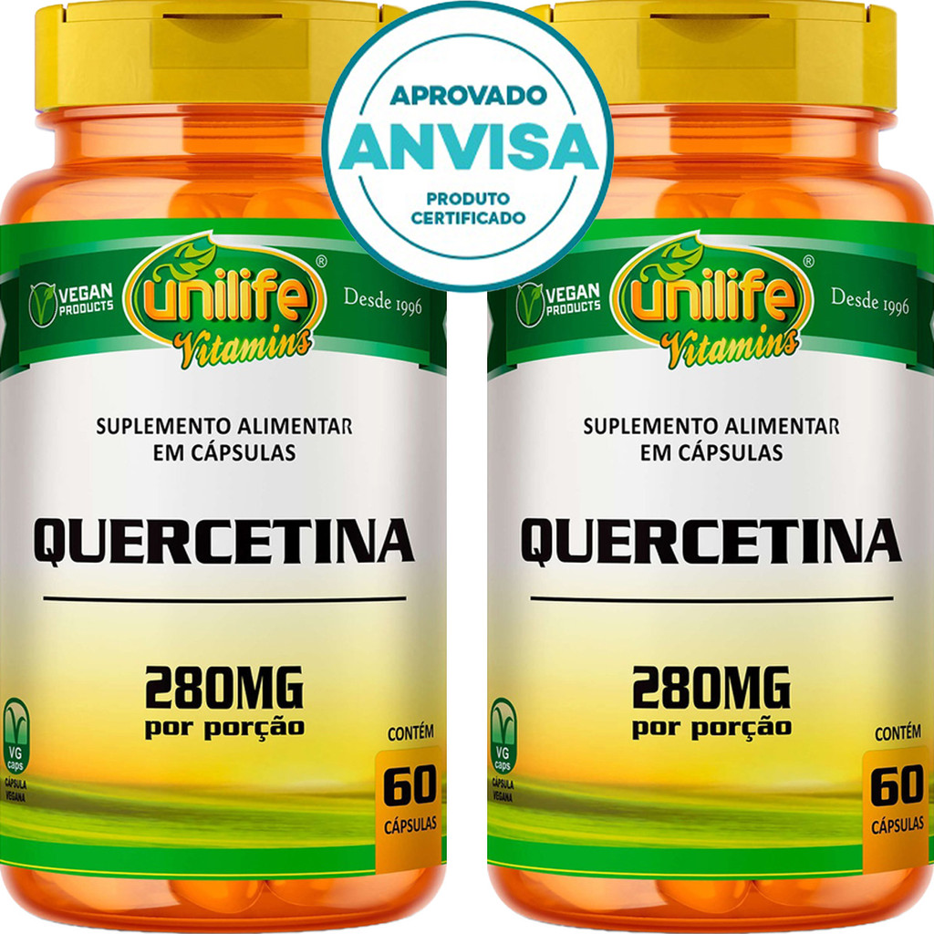 KIT 2x Quercetina - 60 Cápsulas 280mg - Unilife Vitamins