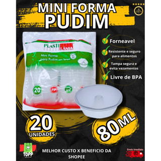 MINI FORMA DE PUDIM 80ML , 120ML - FORMINHA PARA PUDIM em Oferta na Shopee