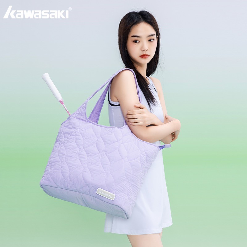 Bolsa Para Raquete De Badminton Kawasaki K1G00-C8145 De Ombro Esportiva Feminina Estilo Macaron Cor Grande Capacidade Vá