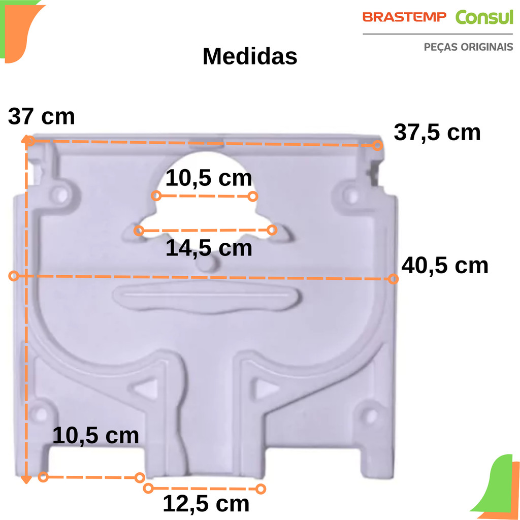Capa Traseira Isolação Isopor Geladeira Brastemp Consul Brm39 Crm33 W11498695