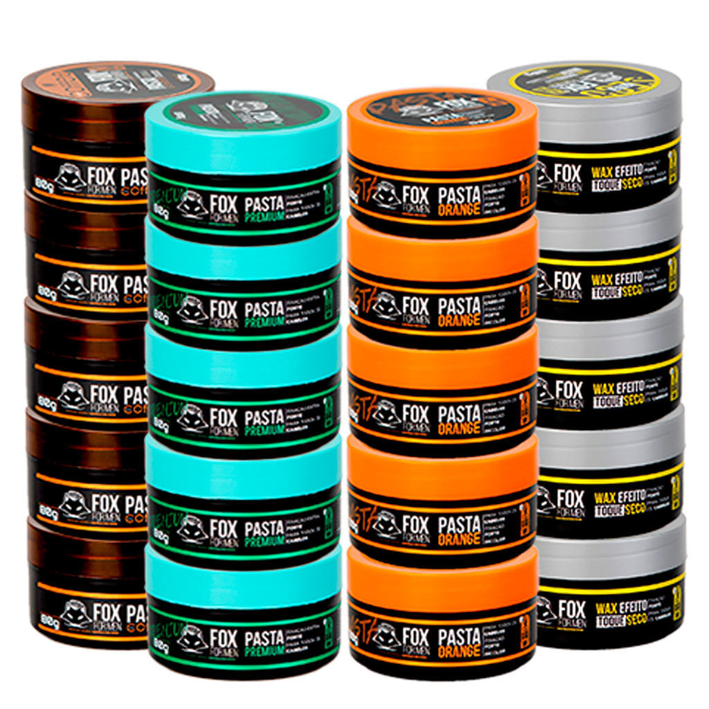 Pastas Modeladoras 80g Atacado 20 Unid - Fox For Men Pastas Modeladoras 80g Atacado 20 Unid - Fox For Men