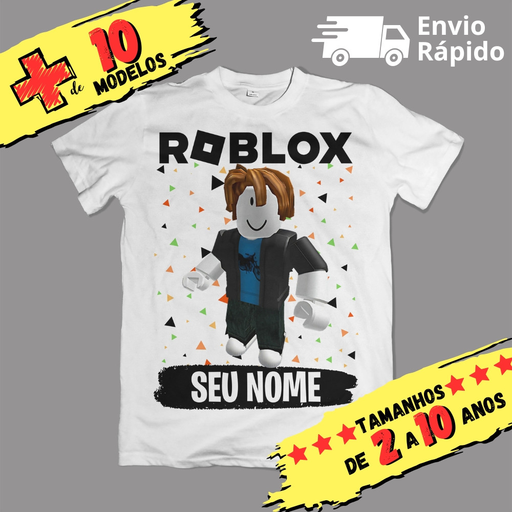 Camisa Camiseta Infantil Unissex ROBLOX Personalizada com nome (OPCIONAL) Envio Imediato