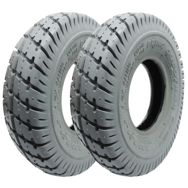 Par Pneus 2.80/2.50-4 Primo Durotrap para Cadeira de Rodas Cinza