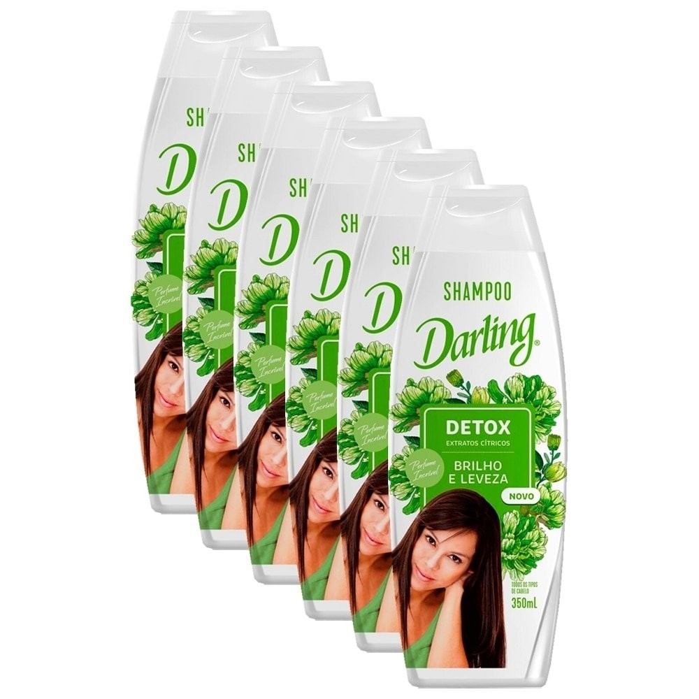 Shampoo Darling Detox 350ml - Embalagem com 6 Unidades em Oferta na Shopee