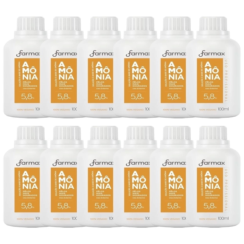 Amônia Farmax 100ml Embalagem c/ 12 Unidades - Beauty