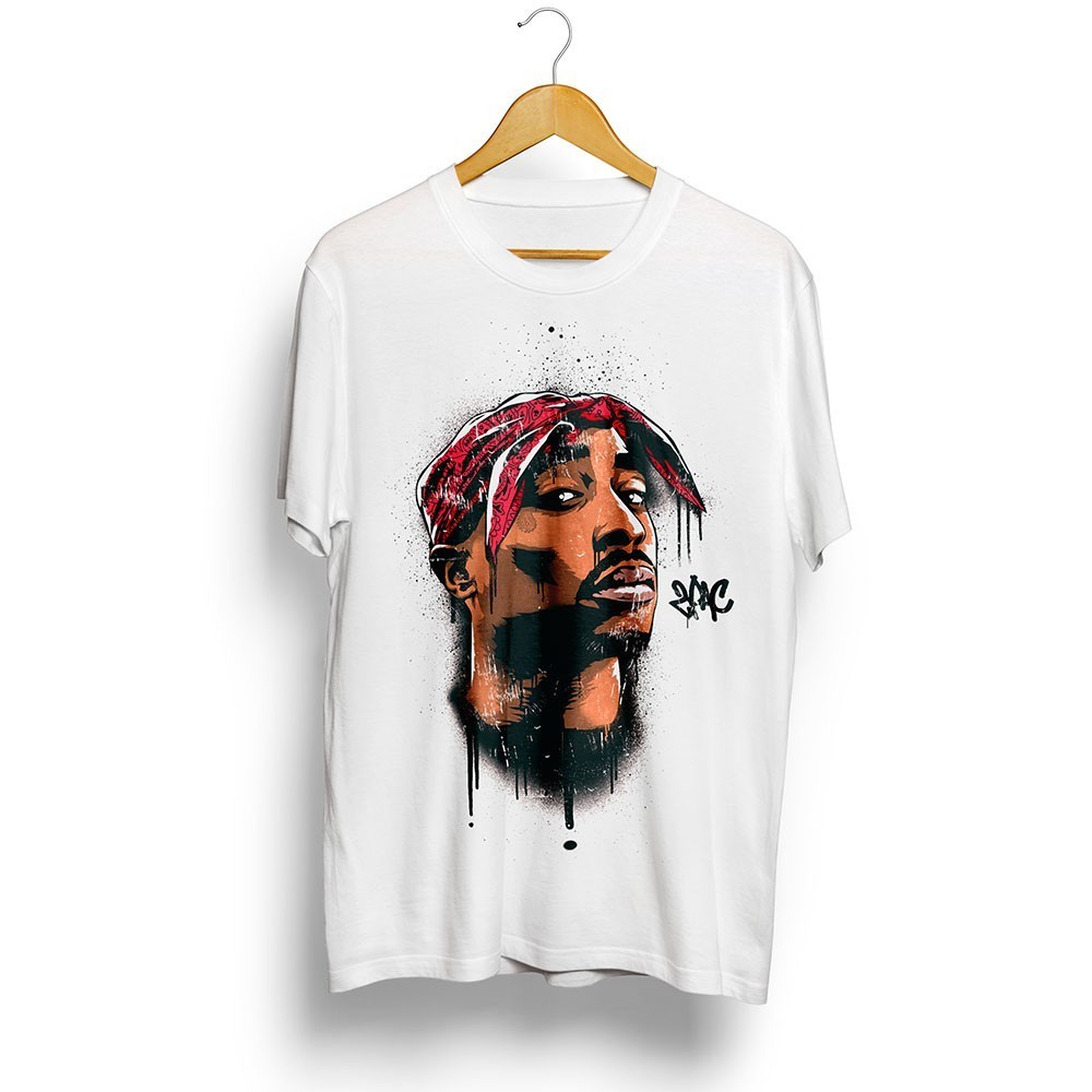 Camiseta 2Pac Tupac Shakur Hip Hop Rap Gangster Thug Life Street