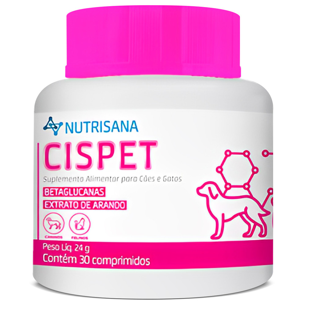 Suplemento Nutrisana Cispet Cães E Gatos 30 Compimidos em Oferta na Shopee