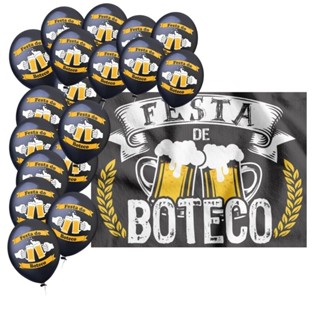 Kit Festa Boteco Painel Boteco TNT + 25 Balões Festa do Boteco Aniversario Bar Decoração de Festas em Oferta na Shopee
