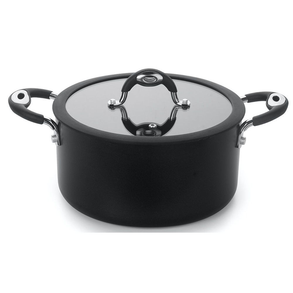 Caçarola Dom Preta 24cm 5,4l Alumínio Antiaderente - Home & Living