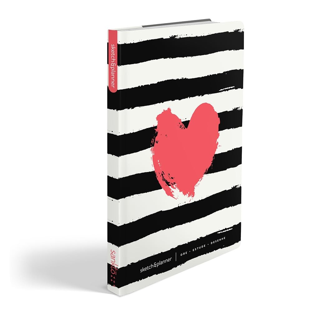 Sketch e Planner | Ore, Estude, Desenhe | Capa Dura | Primeiro Amor