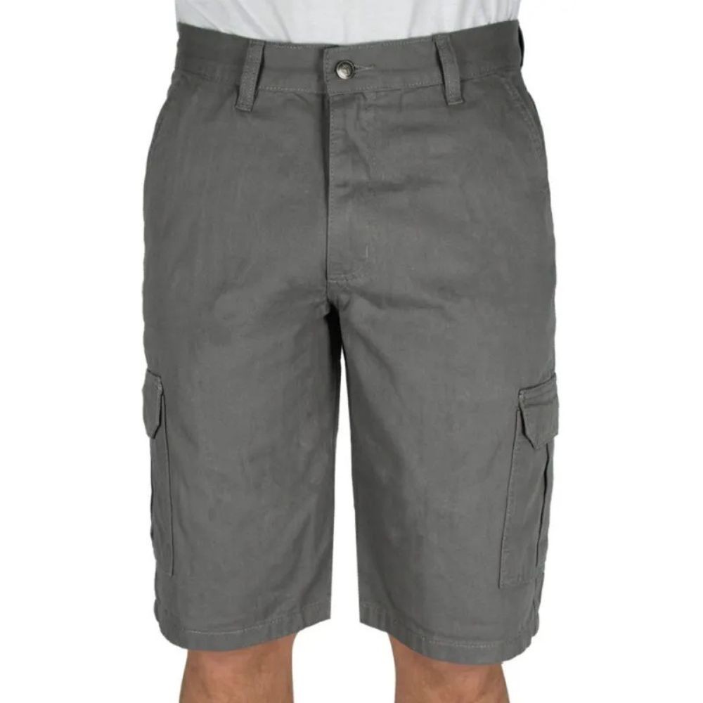 Bermuda Jeans R7Jeans Masculina Modelo Cargo Sarja Chumbo