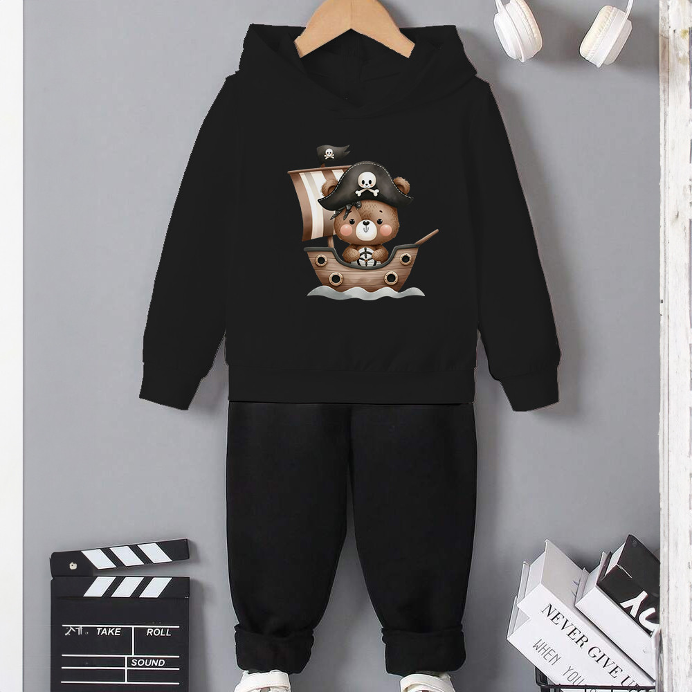 Moletom Infantil Menino Conjunto Moletom de frio Urso Marinheiro Inverno