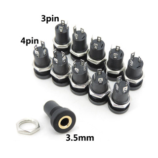 3.5MM 3 Pólos 4 3/4Pin Áudio Fêmea Jack Soquete Estéreo PJ-392A PJ392A Montagem Em Painel De Solda Com Porca Conector Fo em Oferta na Shopee