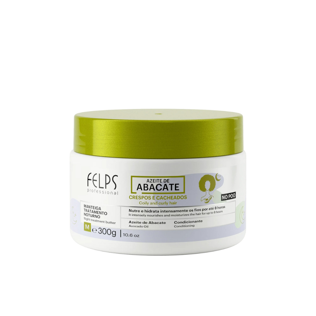 Cachos Azeite De Abacate Manteiga Condicionante Noturno 300g - Felps em Oferta na Shopee