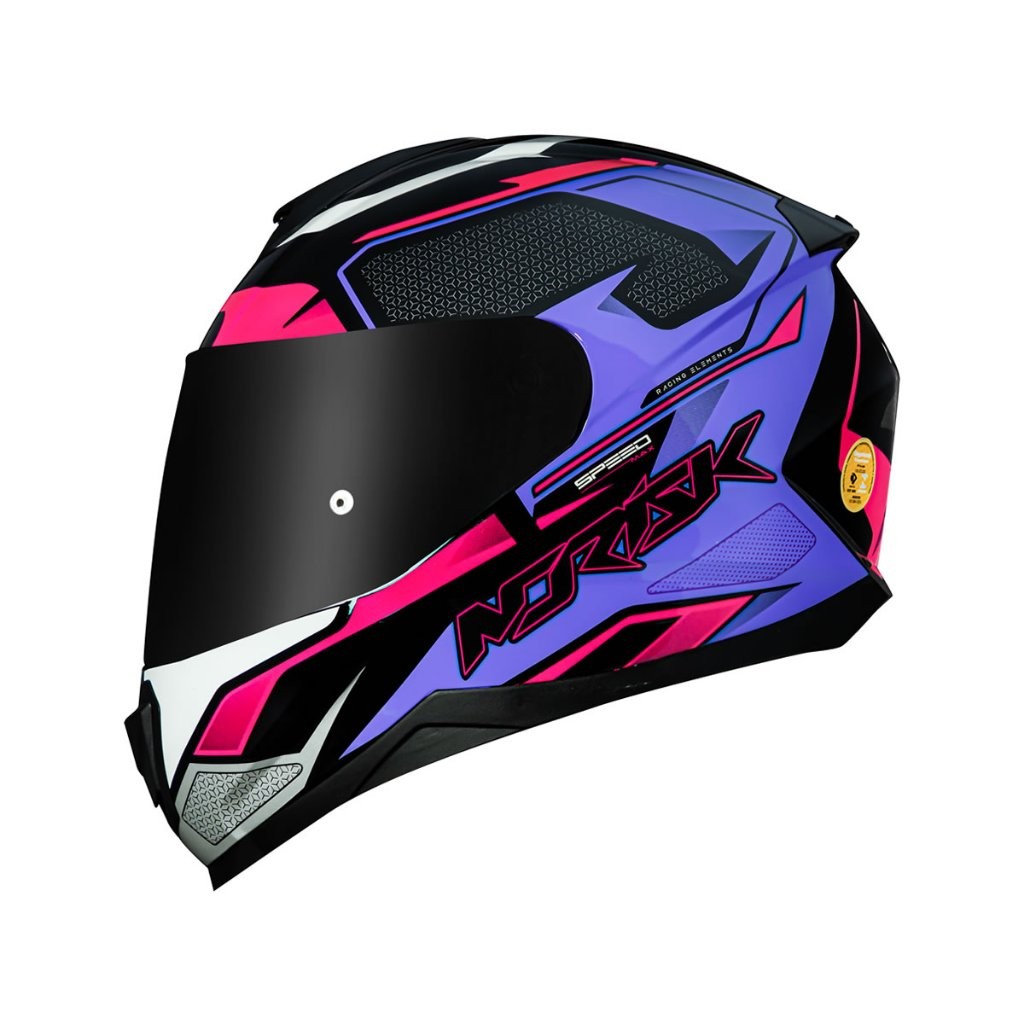 Capacete moto fechado Norisk Razor Feminino SpeedMax Preto/Rosa