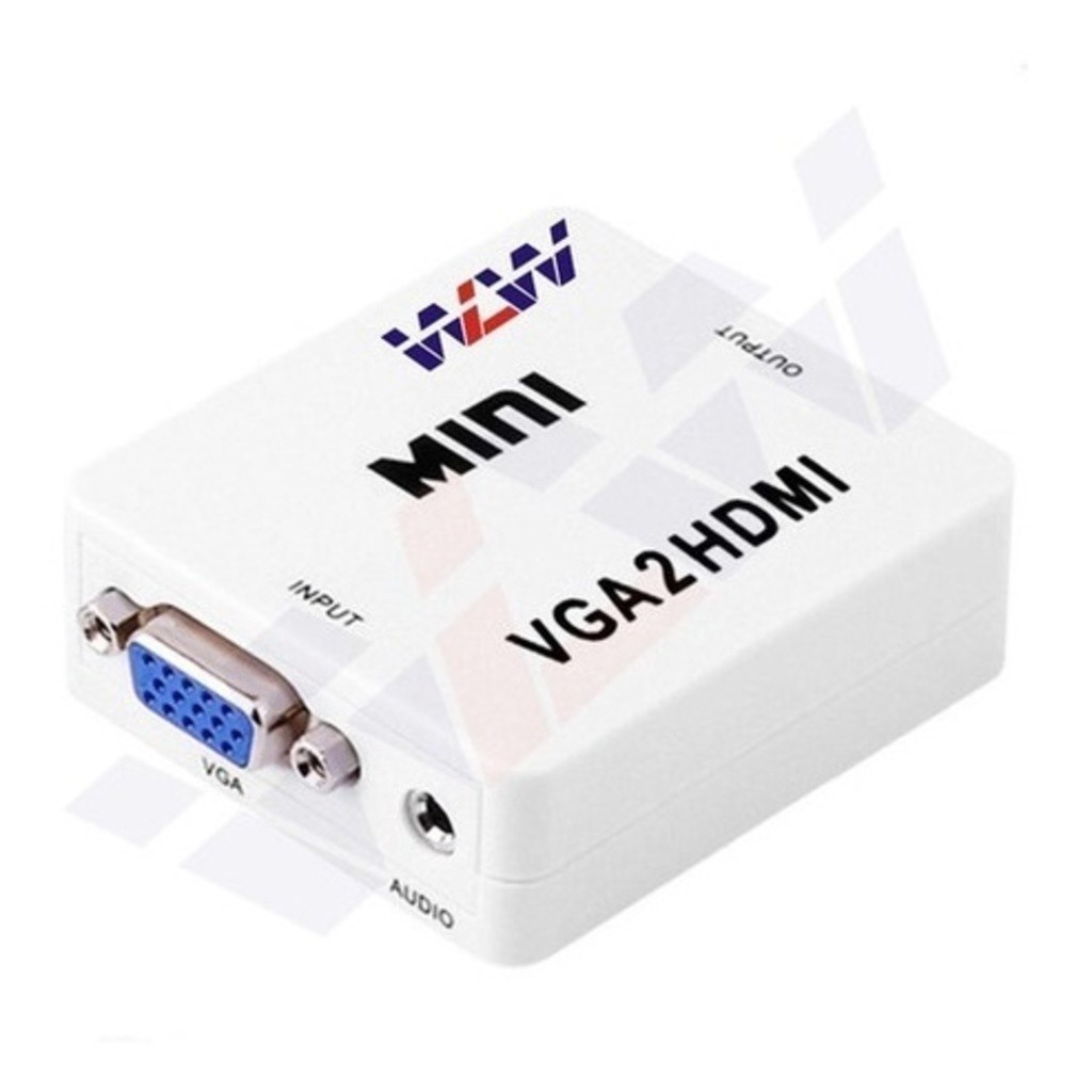 Cabo Adaptador Mini Conversor Vga Para Compatível com HDMI Com Audio/video