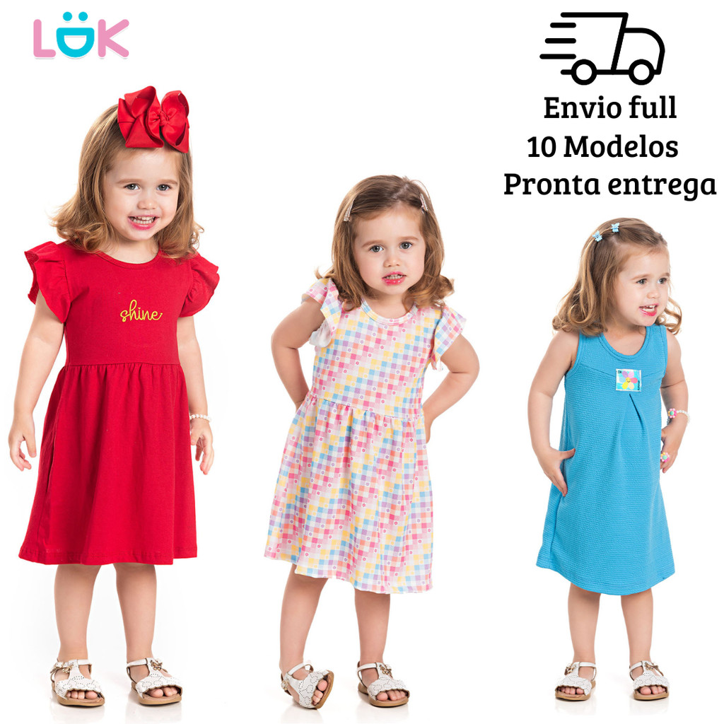 Vestido infantil menina Feminino  Tam 1 ao 3 anos - Na Pronta Entrega em Oferta na Shopee