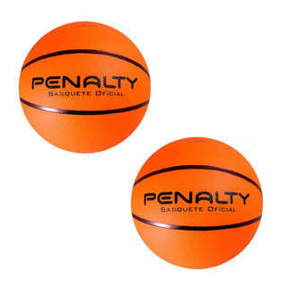 KIT 2 BOLAS DE BASQUETE PLAYOFF IX LARANJA PENALTY