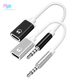 Abongbanghn 3.5mm Público Para Tipo C Fêmea Fone De Ouvido Plano Cabo Adaptador Redondo Conexão Analógica Conversor De T em Oferta na Shopee