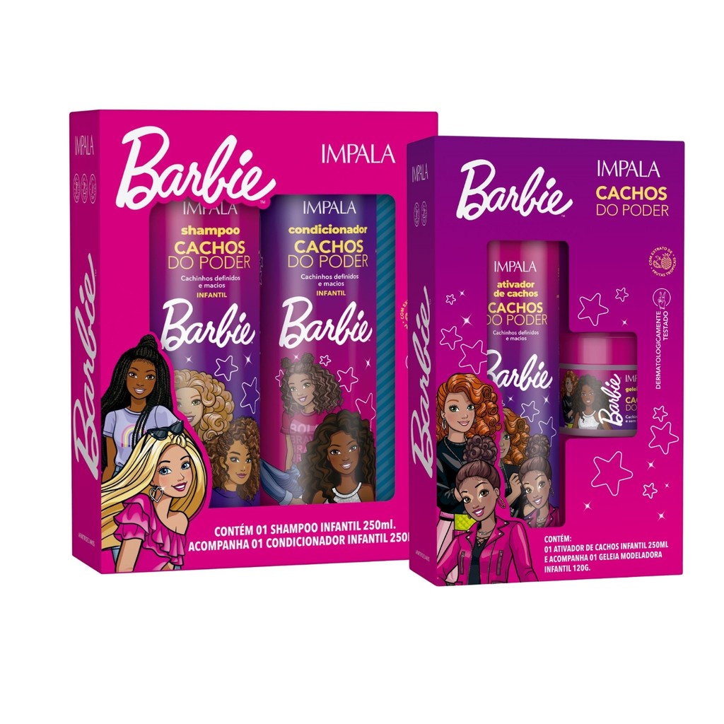 Kit Shampoo Condicionador Ativador Geleia Cachos Kids Impala