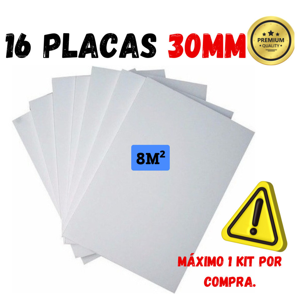 16 Placas De Isopor Antichamas Espessura 30mm ( 3cm ) Pacote C/16 Unidades 100x50x3cm em Oferta na Shopee