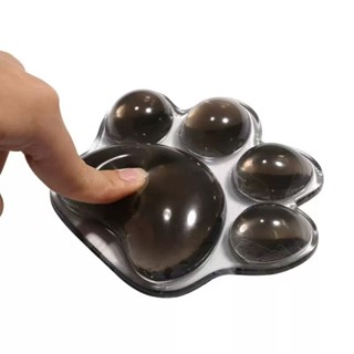 Apoio de Pulso Ergonômico em Gel Transparente Formato de Patinha Fofo, para Mouse, Ideal para Escritório e Jogos em Oferta na Shopee