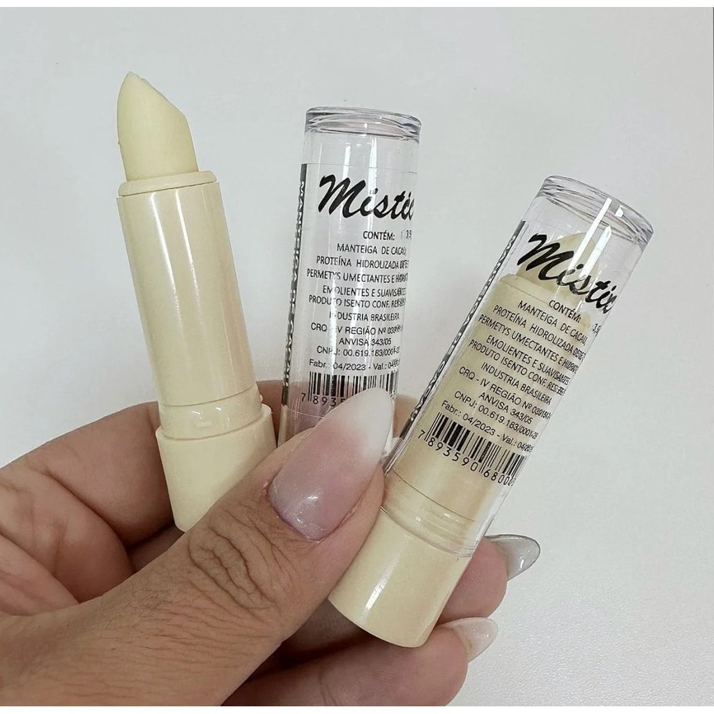 KIT Com Manteiga De Cacau Própolis Protetor Labial Hidratação profunda e duradoura
