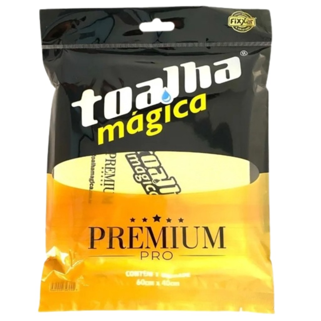 Toalha Magica Premium Pro Fixxar Pano Camurça Secagem Rápida Uso Profissional Super Absorção