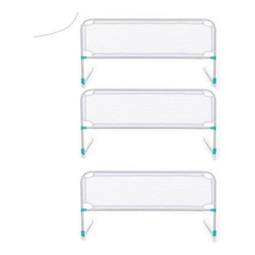 3 Grades De Camas Proteção Protetor Iantil Cor Branco Liso