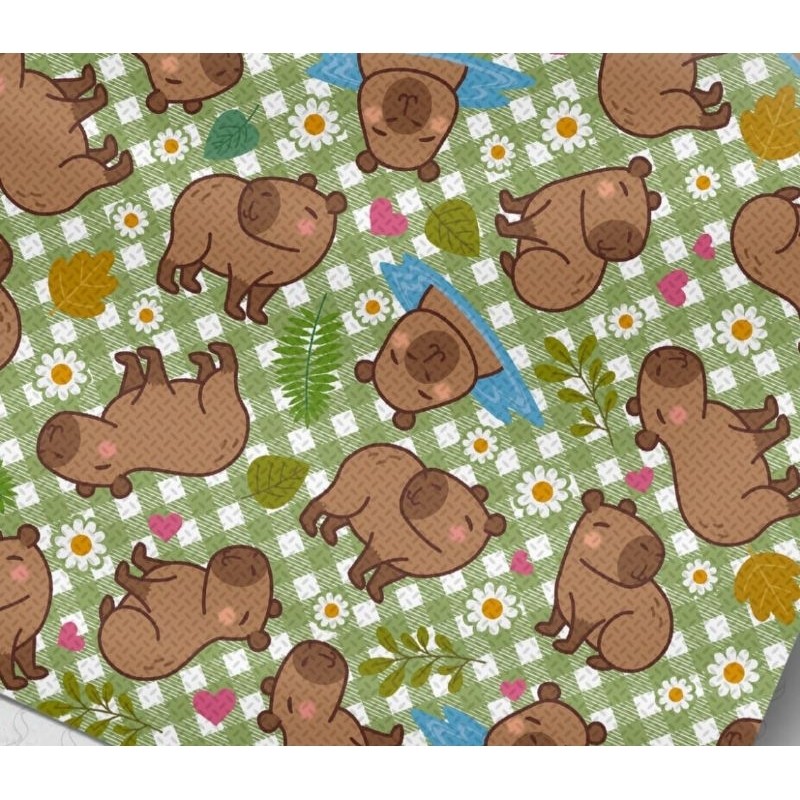 TNT Estampado Capivara (Compre por metro) em Oferta na Shopee