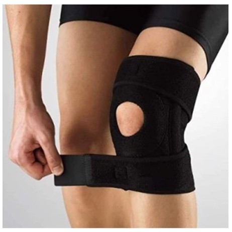 Kit com 2 Joelheiras de Compressão Ortopédica Articulada Reforçada com Tensor c\ Velcro Ajustável SUPPORT em Oferta na Shopee