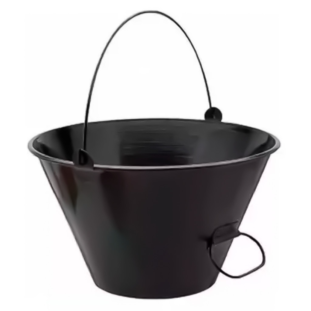 Balde Metálico Reforçado Para Argamassa Concreto Reboco Construção Obra 10 Litros Ferro Preto em Oferta na Shopee