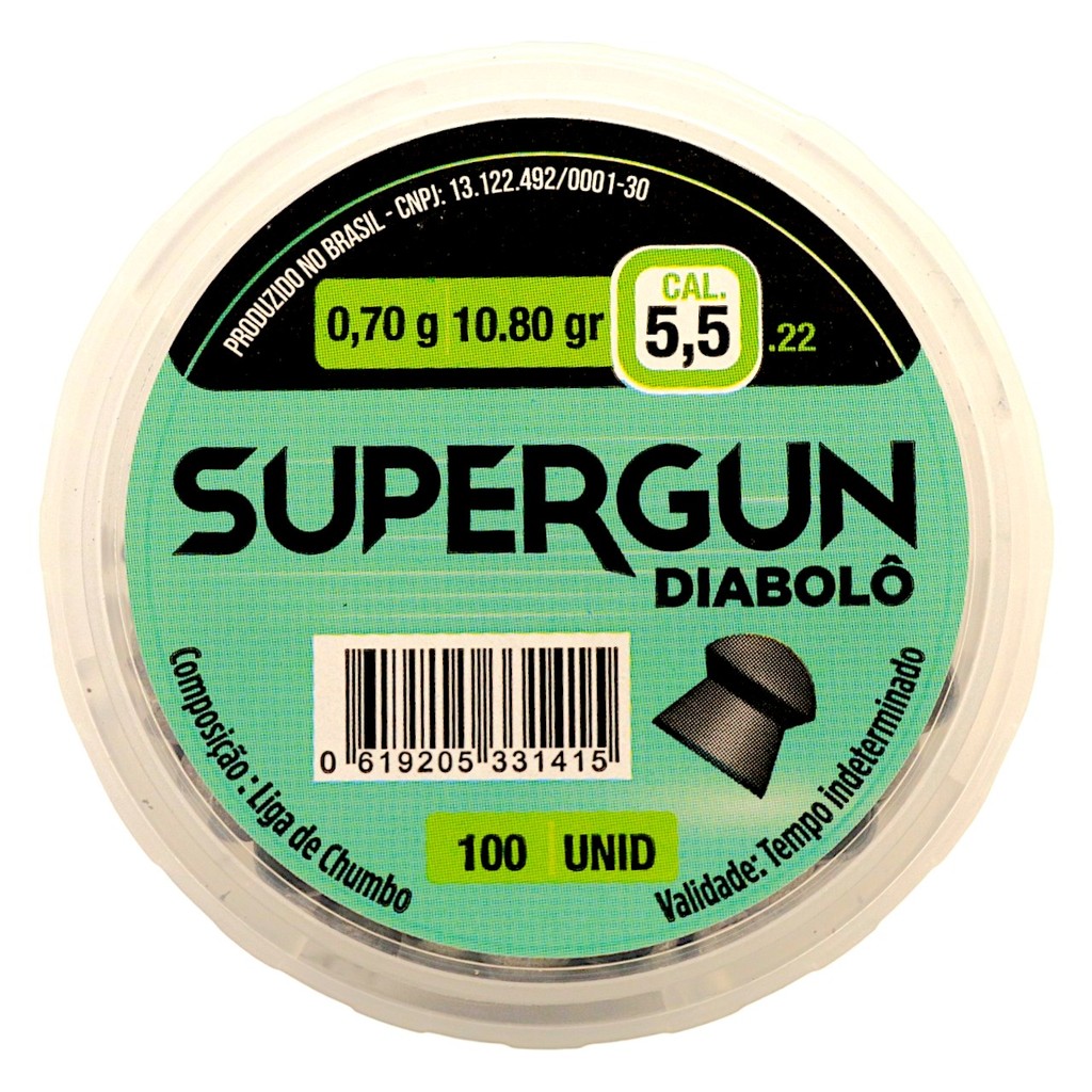 Chumbinho Technogun Supergun Diabolô 5.5mm (.22) - 100un em Oferta na Shopee