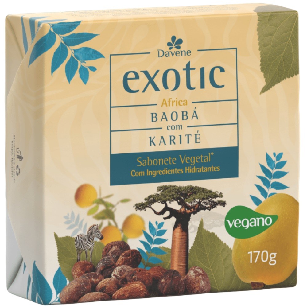Sabonete Vegetal Hidratante Africa Exotic 170g Davene