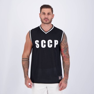 Regata Corinthians Basquete SCCP Preta em Oferta na Shopee
