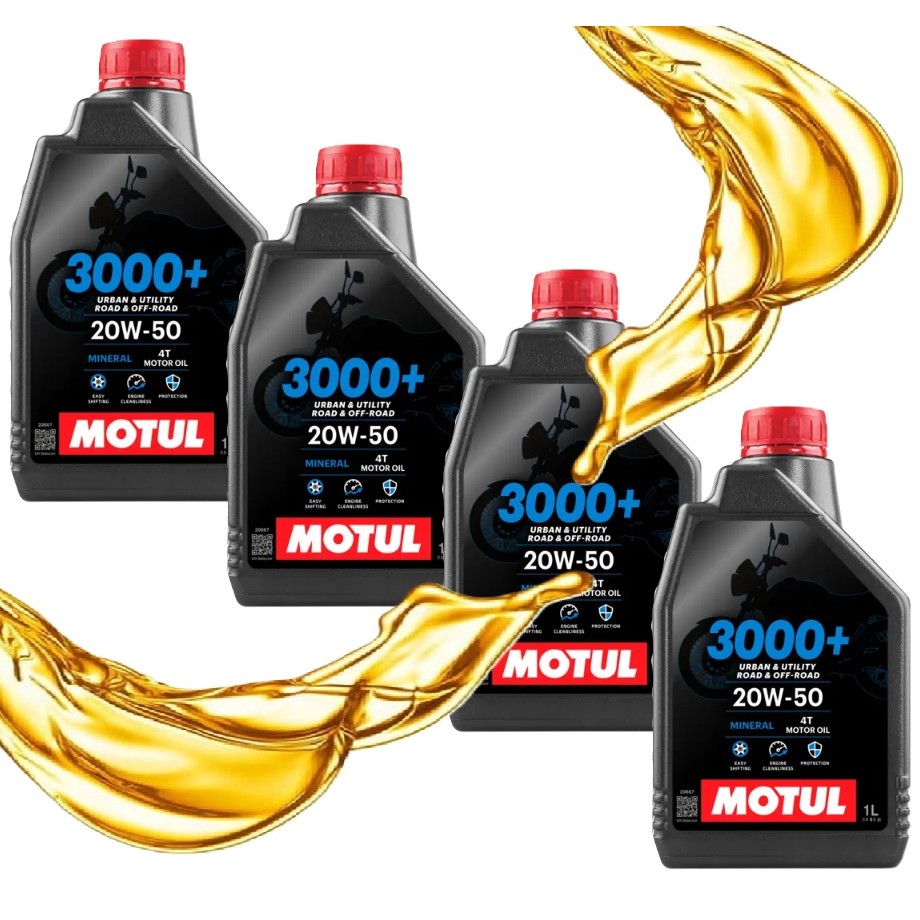 Óleo Motul 3000+ 20w50 Mineral 4 Tempos 4 Litros em Oferta na Shopee