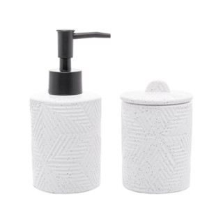 2 Peças para Banheiro Wolff Floco de Cerâmica Branco em Oferta na Shopee