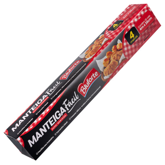Papel Manteiga 28X4M Alimento Micro-ondas Forno Antiaderent