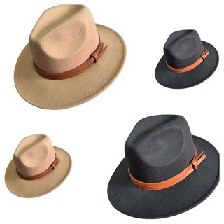 Chapéu Fedora Veludo Feltro Com Fivela Chapéu Jaz Unissex Chapéu Cowboy Casual Com Ajuste Interno