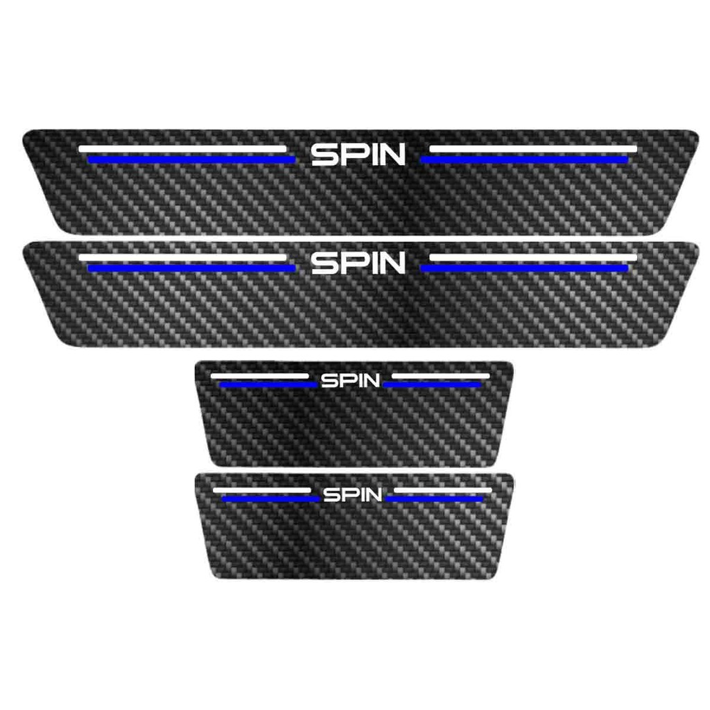 Kit Soleira Protetora Porta Premium Blue Carbono Spin 2025