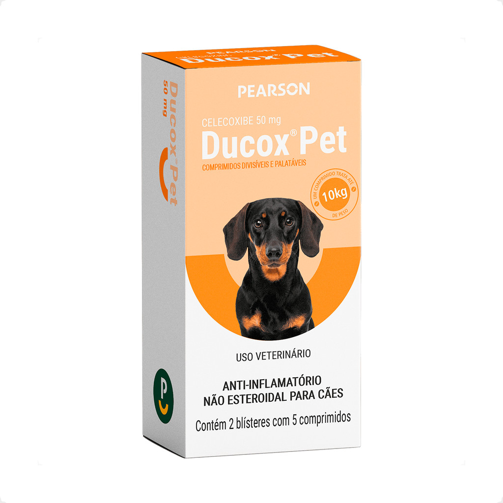 Ducox Pet 50mg Pearson Anti-inflamatório Cães e Gatos - 10 Comprimidos em Oferta na Shopee