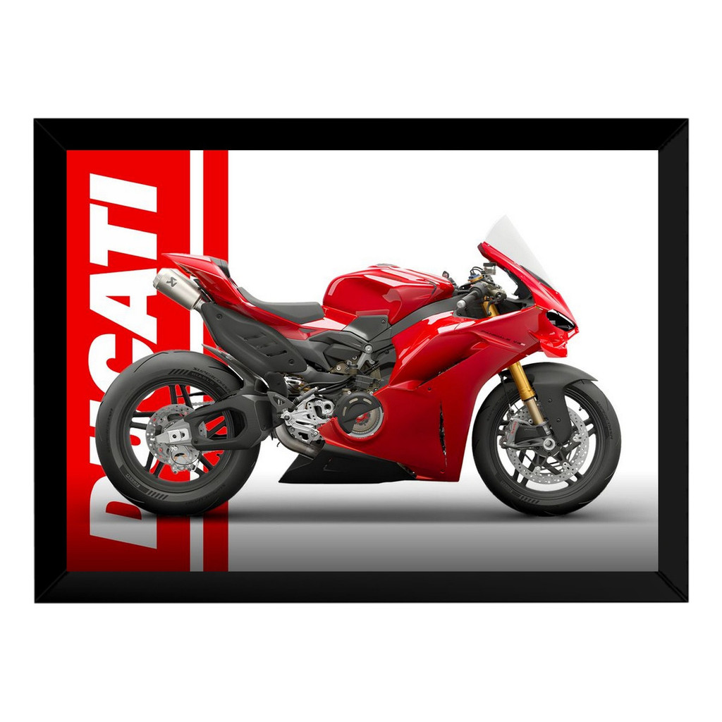 Quadro Arte Moto Ducati Panigale V4s Time  Decoração