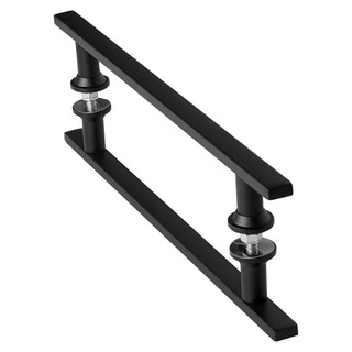Puxador De Porta Preto Inox Vidro Pivotante 40cm M.S em Oferta na Shopee