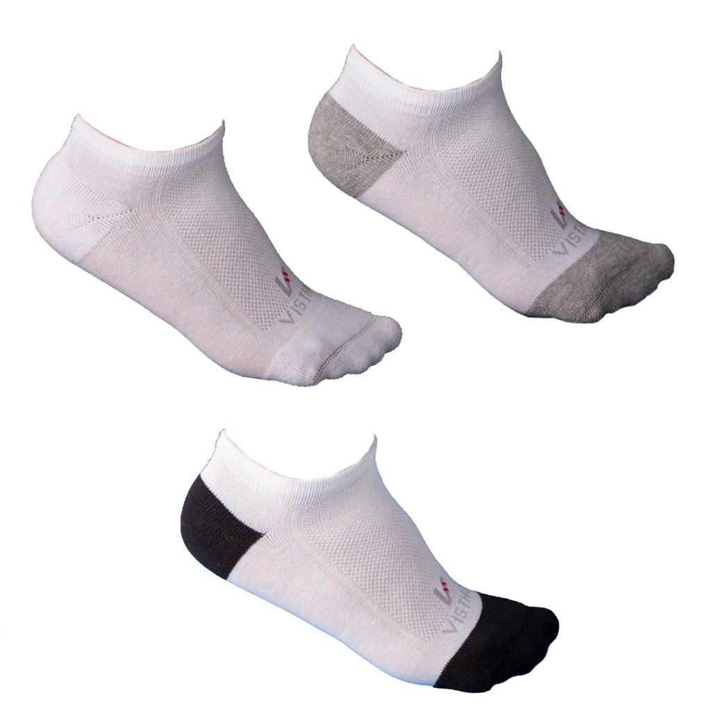 Kit 3 Pares Meia Vistho De Algodão Feminino