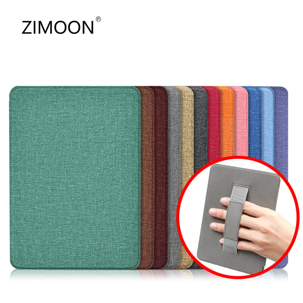 Capa Inteligente Slimshell De Tecido Com Alça De Mão Para Kindle Paperwhite 12/10/7/6/5a Magnética De Couro