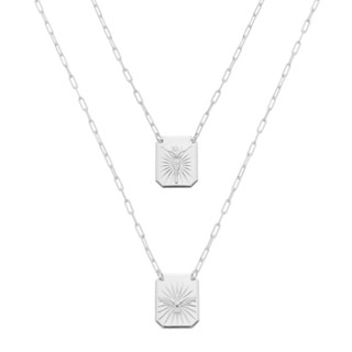 ESCAPULÁRIO JESUS CRISTO E ESPIRITO SANTO FOLHEADO EM RÓDIO BRANCO em Oferta na Shopee