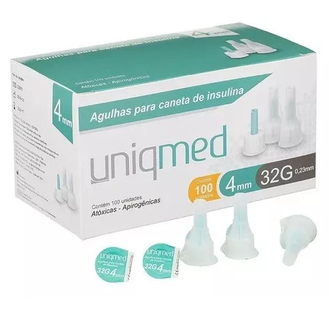 Agulha Para Caneta De Insulina 4mm x 32g UNIQMED em Oferta na Shopee