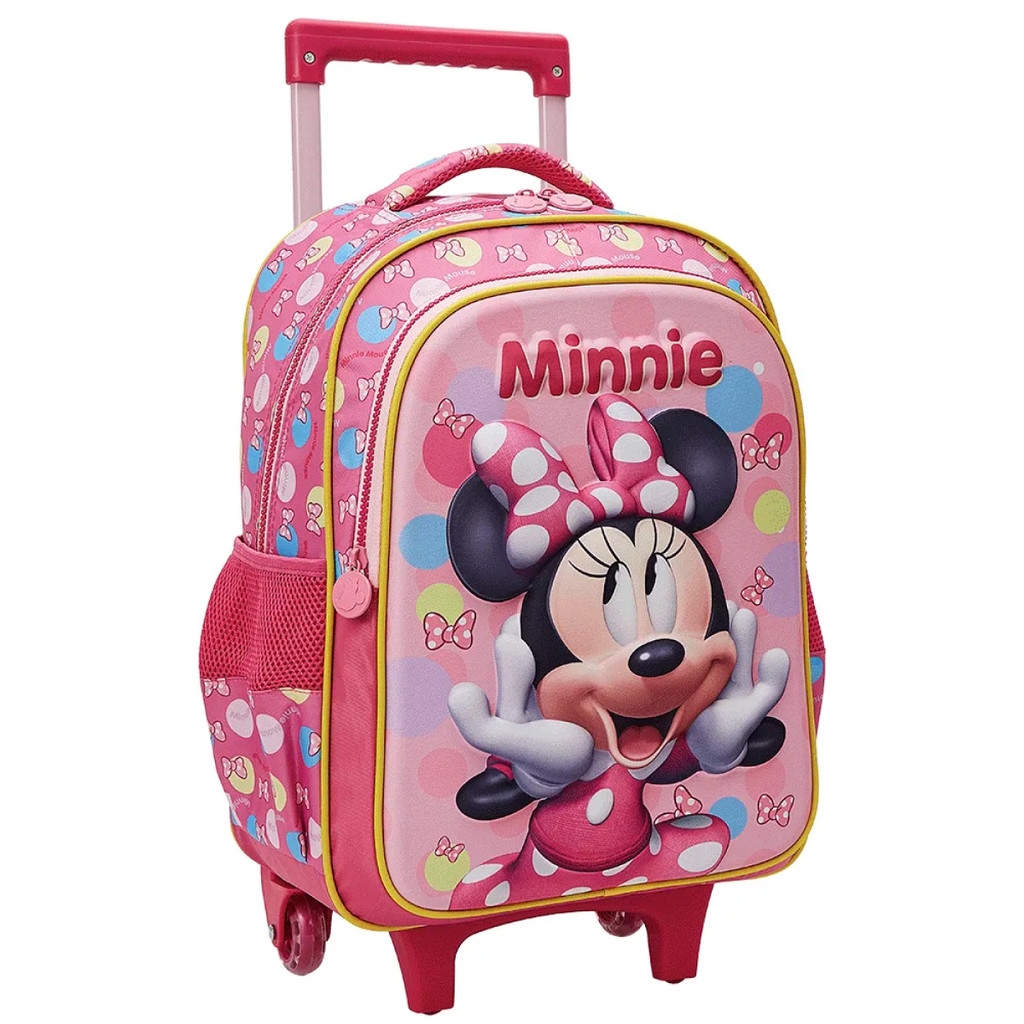 Mala Mochila Escolar Com Rodinhas 16" Minnie Infantil Juvenil Disney Xeryus