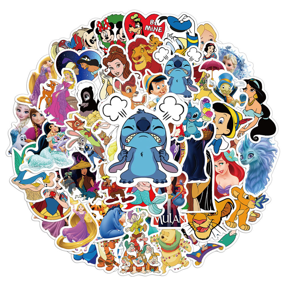 50 Peças Adesivos De PVC À Prova D'água Fofos Da Coleção De Desenhos Animados Disney em Oferta na Shopee