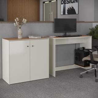Conjunto de Escritório 2 Peças Smart Office Mesa e Aparador Buffet em Oferta na Shopee